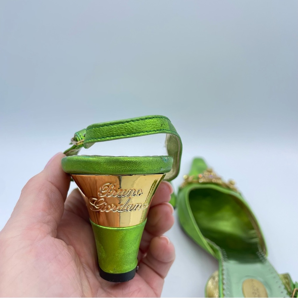 Bruno Giordano Embellished Shoes 44 Green - Picture 14 of 17